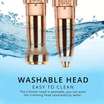 1pc recarregável 2-em-1 navalha de sobrancelha e barbeador de cabelo com luz led-remover sem dor penugem de pêssego, pêlos faciais, sobrancelhas, lábios