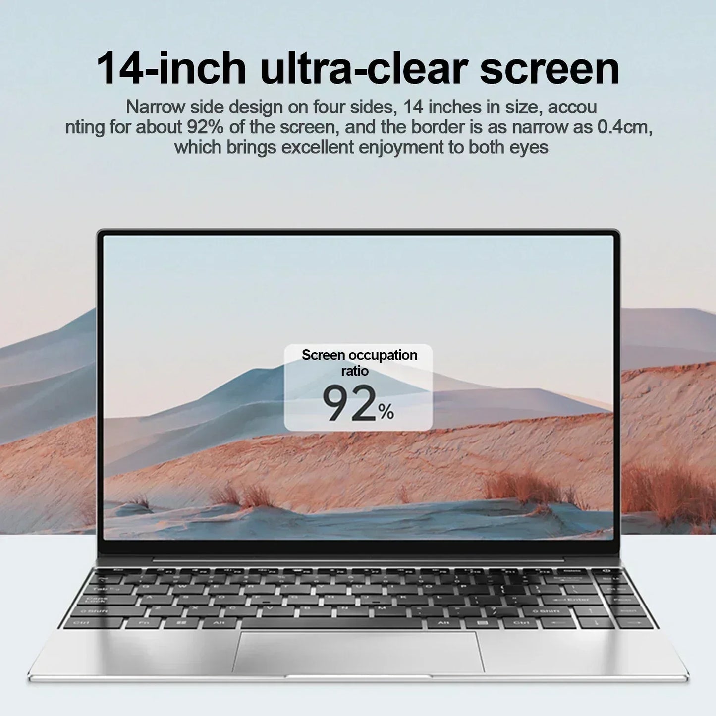14.1" laptop ultra fino 16gb ram 2tb ssd intel n3700 notebook gamer windows 11 pro 1920*1080 display escritório estudo computador pc